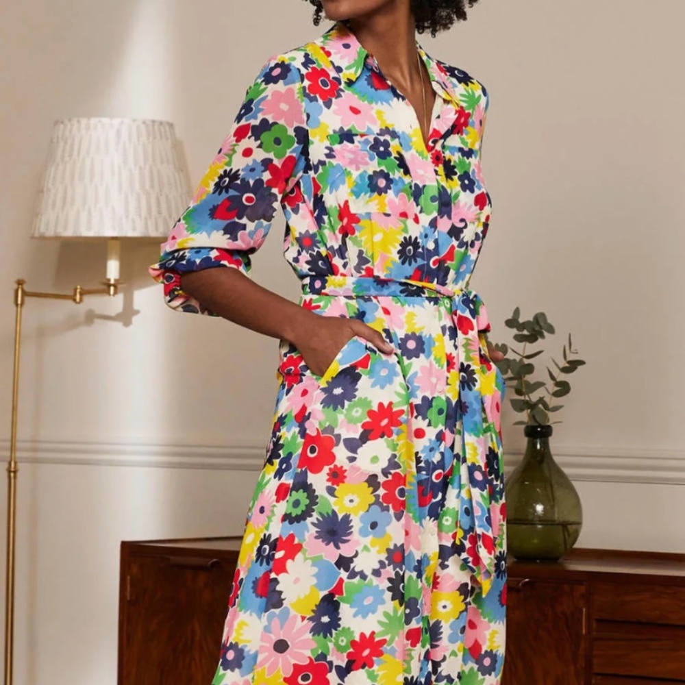 Boden Midi Shirt Dress Size 4 L